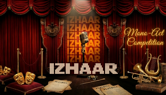 Izhaar mono-act competition poster